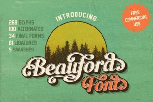 Beauford: A Vintage Display Font for Makers