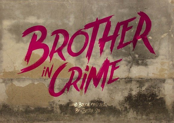 Brother in Crime: A Bold Display Font for Editorial Design