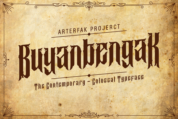 Buyanbengak: A Gothic Display Font for Web Design