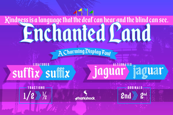 Enchanted Land: A Charming Display Font for Editorial Design