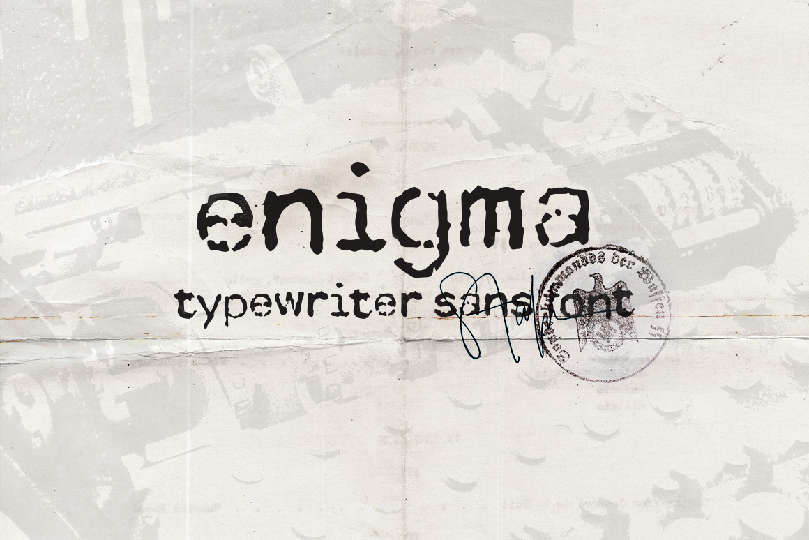 Enigma Typewriter Sans: A Display Font for Modern Web Design