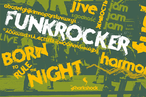 Funkrocker: A Grunge Display Font for Bold Web Design
