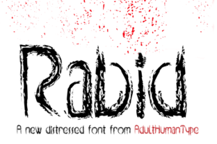 Rabid: A Distressed Display Font for Crafters