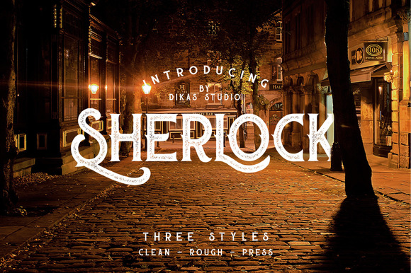 Sherlock: A Vintage Display Font for Makers