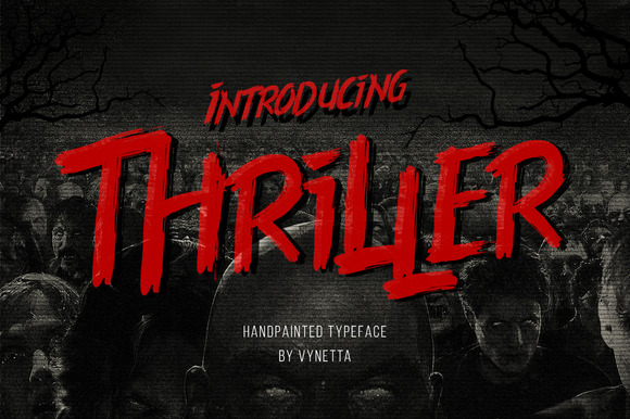 Thriller: A Hand-Drawn Display Font for Bold Marketing