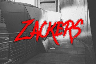 Zackers: A Gritty Display Font for Crafters